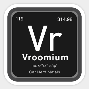 Vroomium Car Nerd Element Sticker